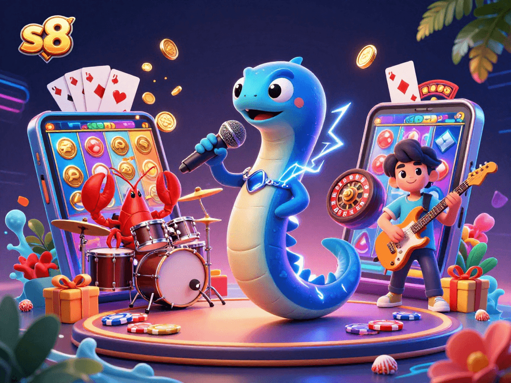 Experience thrilling gaming action at s8 with vibrant underwater scenes and exciting casino elements.