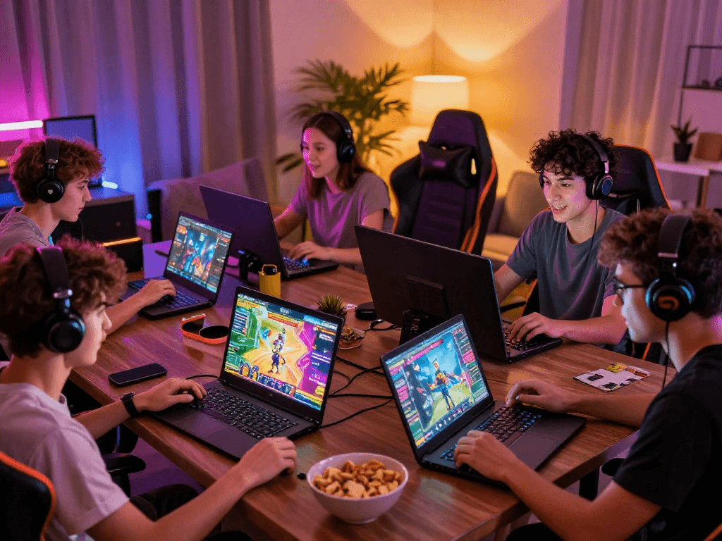 Enjoy immersive online porn games with diverse players in a lively setting.