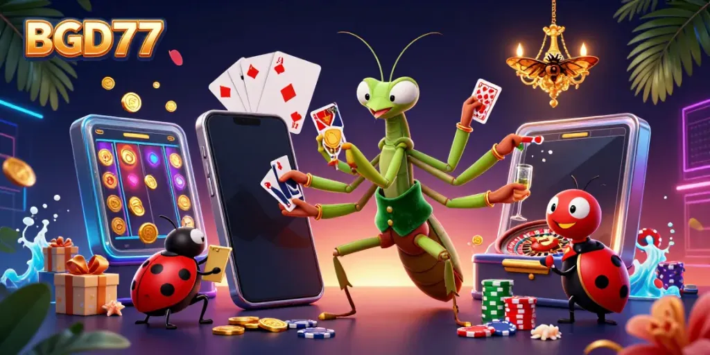 Experience thrilling gameplay at BGD77 with unique casino scenes featuring vibrant characters and engaging gaming elements.