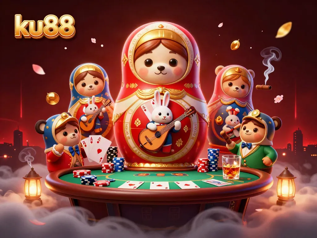Experience thrilling gaming action at ku88 with 3D characters bringing excitement and casino atmosphere.