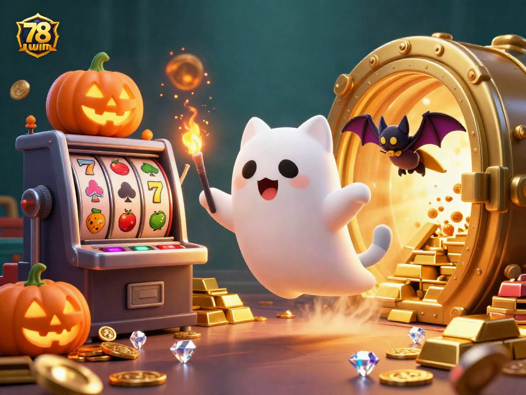 Engage with thrilling gameplay at 78win with vibrant slot machines, gold treasures, and magical characters.