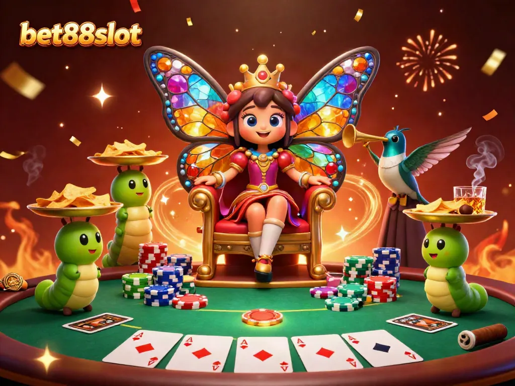 Engage in thrilling gameplay at bet88slot, featuring vibrant animated characters and dynamic casino elements.