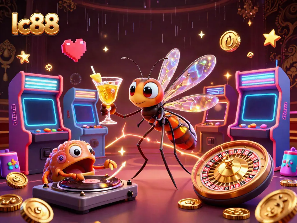 Spin the golden roulette with lc88's vibrant casino characters in action, featuring a unique 3D scene.