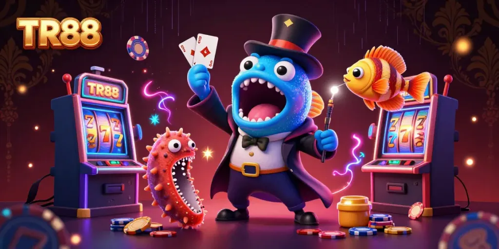 Experience casino excitement with TR88 through vibrant 3D gaming characters in action.