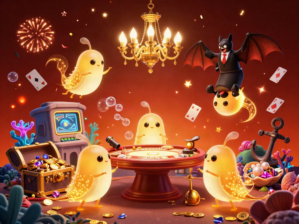 Engage with the thrilling excitement of XX8 as vibrant glowworms and a bat dealer bring an online casino to life.