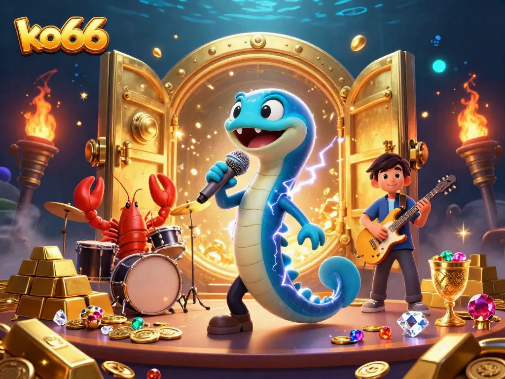 Experience the excitement of ko66 with an electric eel DJ in an underwater casino show.