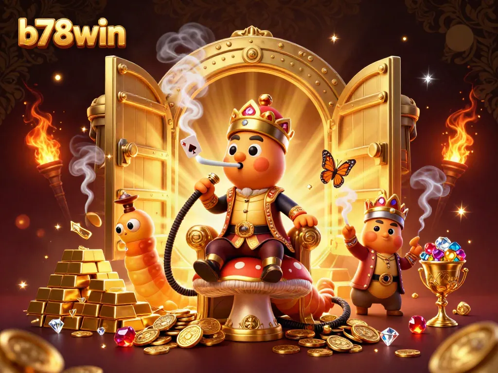 Engage in thrilling experiences with b78win, where casino legends come alive in a vivid 3D casino scene.