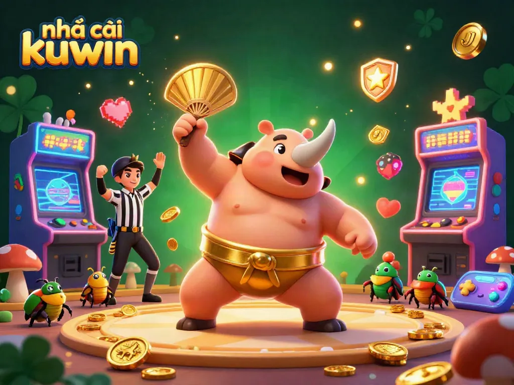 Experience the excitement at nhà cái kuwin with a vibrant casino scene featuring dynamic characters and gaming elements.