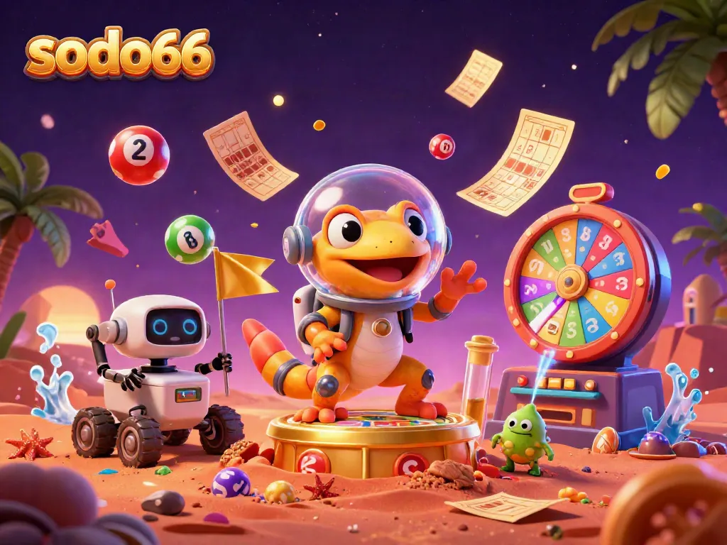 Sodo66 delivers thrilling online gambling experiences with vibrant visuals of a treasure-filled casino.
