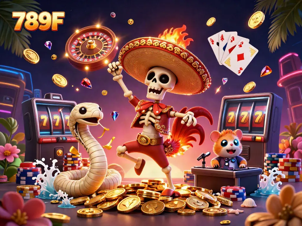 Experience thrilling gameplay with engaging characters and vibrant scenes showcasing 789F's casino action.