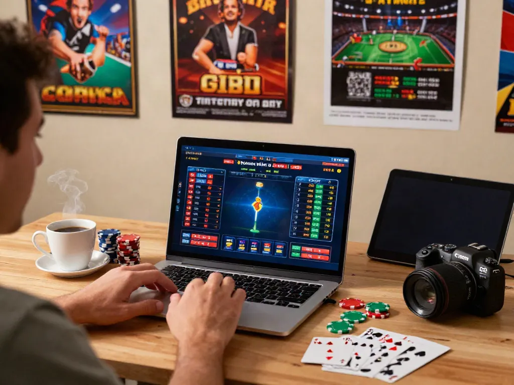 Exciting online gambling experience on https://vin88.team/ with player engaged in a vibrant gaming environment.